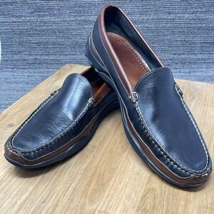 Allen Edmonds Boulder Loafers Men 12 D Black Brown Leather Slip On Shoes Casual